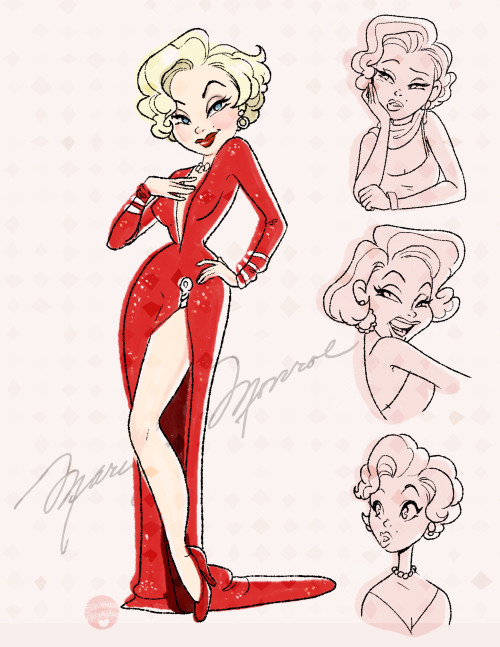savannahalexandraart:    Marilyn would have been 90 years old today! Here’s a quick tribute drawing I did for her.  