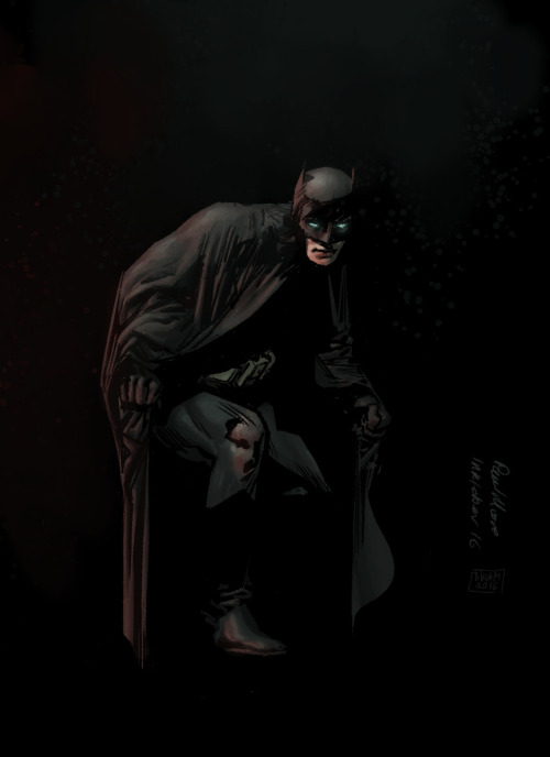 Batman (DC Comics) fan art,inks by @paulmooregallerycolors by Biram Ba
