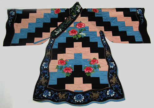 orientallyyours: Theatrical silk patchwork robes with embroidery dating from the Qing dynasty, known