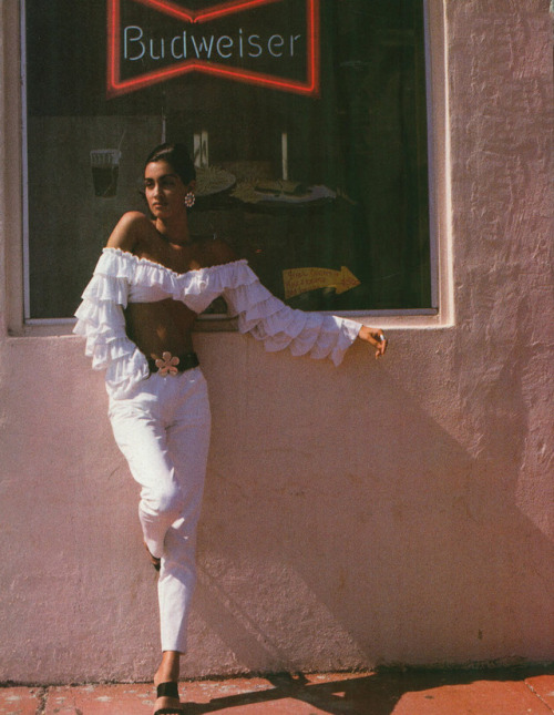 middleamerica:Yasmeen Ghauri in Vogue Italia, May 1991
