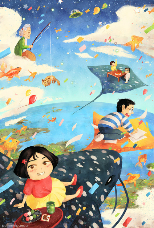 My piece for Ghibli Zine: My Neighbours the Yamadas. It’s such a lovely, funny movie, please w