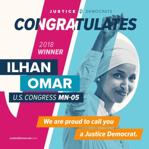 justicedemocrats: Justice Democrat and former Somali refugee Ilhan Omar has WON in Minnesota!