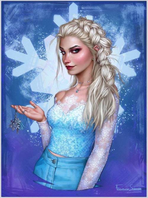 Disney heroines by Fernanda Suarez