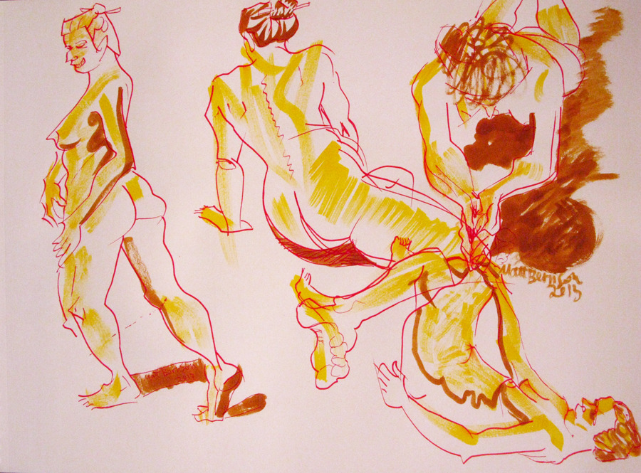 Ink and/or watercolor on paper, 18&quot;x24&quot;.   Matt Bernson 2013