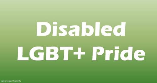 lgbtqi-support-equality:{light to dark green gradient background with white bold text saying “Disabl