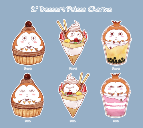 Pa-pa-paissa! Dessert paissa charms are now available!►Adopt a paissa today! sakulicina.tictail.com 