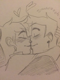 chuubunii:  I have nothing to scan with I apologize…  Very subtle tattooed flower AU! Their first smooch (▰˘◡˘▰)