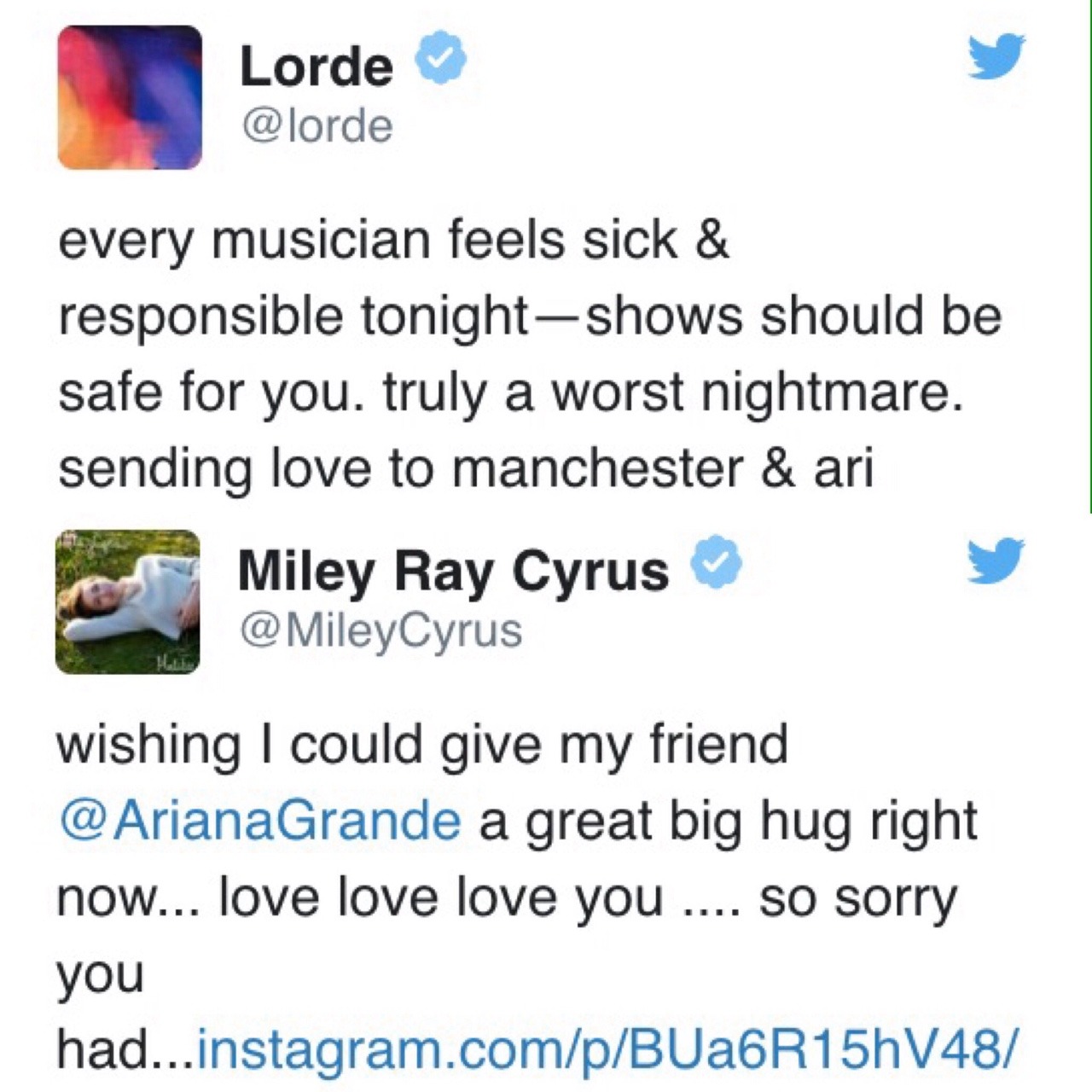 entertainmentboulevard:  Celebrities React to the Manchester Attacks