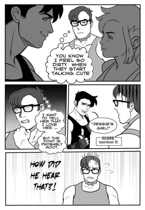 A comic I did back in November that was just gonna be a joke about 2000s song lyrics and how awkward
