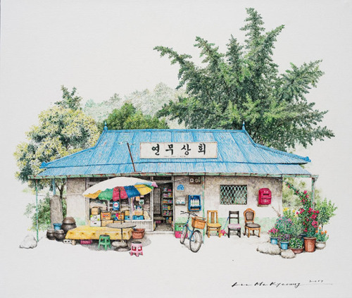 dwnsy: Artist Me Kyeoung Lee Spends 20 Years Sketching South Korea’s Little Convenience Stores
