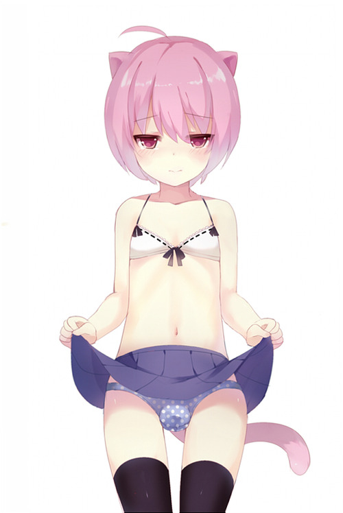 midnightecchioverdrive:Shy nekos for anon.More requests for this lovely day of fetishes~~Wolfie