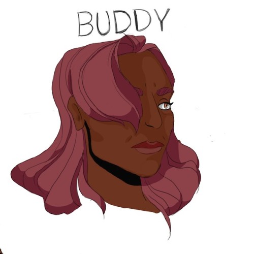 emphaticdoodles: buddy aurinko&lt;3  [ID: a digital, coloured portrait of Buddy Aurinko, a 