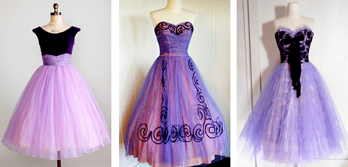 vintagegal:  1950s Prom and Party Dresses: Purple 