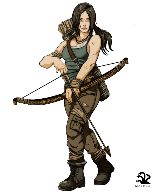 Lara CroftCommissioned character.It’s part of this big illustration: http://ilustracionmayoral.tumbl