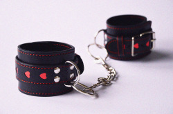 littlepinkkittenshop:  Hard Love Collar, Leash and Cuffs ♡ from littlepinkkitten  