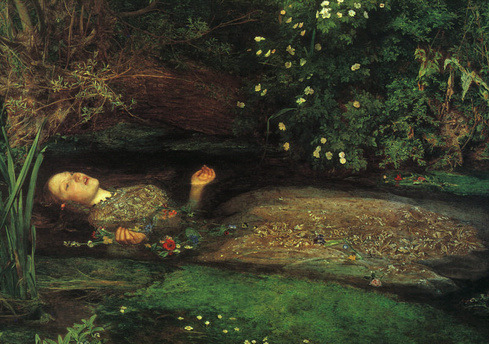 fashion-and-film:“Ophelia”, Sir John Everett Millais // The Diary of a Teenage Girl (2015)