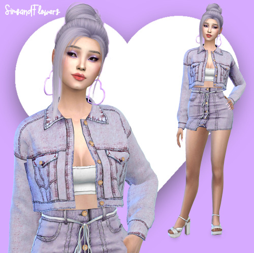 simsandflowers:The sixth sim in my Pastel Series, Lilac bby (◍•ᴗ•◍)♡ ✧*◍  CC USED  ◍Skin Details ✧*S