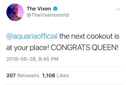 brendanthesalty: danyllura:  Did y’all catch her chanting aquarias name?  Aquaria is Vixen-approved so I trust her with my life. 