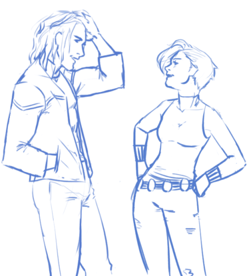 xcandyslice:Still in love with Nat’s short hair from the 70s/80s. Plus Bucky.