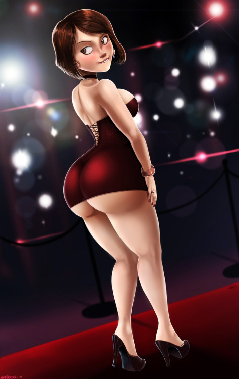 Porn therealshadman:  Helen Parr in a classy dress photos