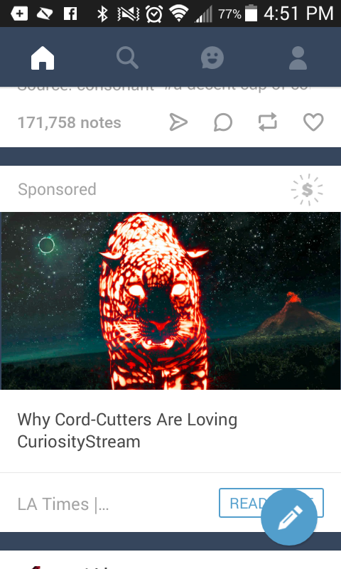 frog-and-toad-are-friends:  Tumblr mobile giving me ads from lower planes of reality