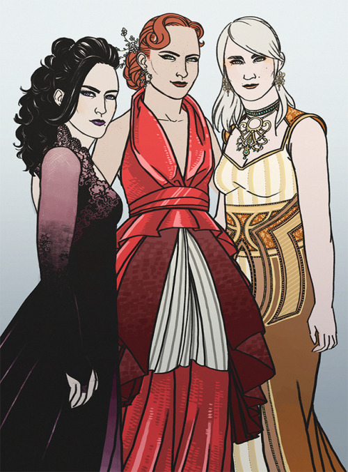 velvettodraws:Haute couture and sorceresses go hand in hand in that modern!AU shite.