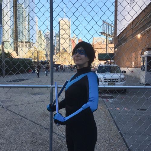 veliseraptor:Watching over Gotham City. (@ameliarating as Nightwing | NYCC 2016, Day Two)