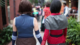 closequarterscosplay:Cosplayers: Oki-Cospi (Korra), Danisaurz (Asami)Characters: Korra, AsamiSeries: The Legend of KorraConvention: Katsucon 2015Location: Gaylord National Resort and Convention Centeromg! <3 <3 <3