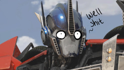 leggystarscream:  arielpax:  sephlidszephyr:  autobotprime:  This is the most unproductive day of my life.   … that second picture Either I just have a REALLY dirty mind, or….  BUT RATCHET THO.He totally wants Optimus’ Rodimus Prime  The bottom
