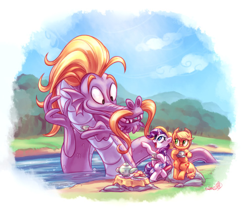 rarijackdaily:  Tea with a friend!  ohmygosh it’s Steven Magnet! c: Yaaaaay!