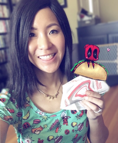 Finally got around to watching #Deadpool and loved it. Tacos for all! Shirt from @lootcrate and @her