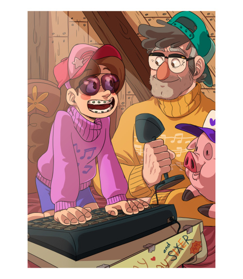 hellmandraws: My entry for @gravityfallssecretsanta. Merry non-specific winter holiday @two-times-the-pines! I liked all your prompts so I ended up filling all of them! (click on the pictures to see what the prompts were)