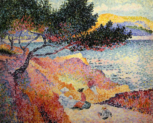 artist-cross:  La Plage de Saint-Clair, 1907, Henri-Edmond CrossMedium: oil,canvas