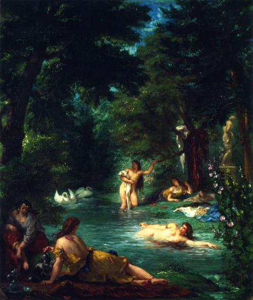 artsandcrafts28: Bathers Eugène Delacroix 1854