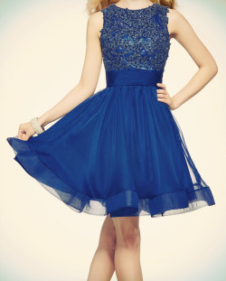 tbdressfashion:  a-line beadings dress 