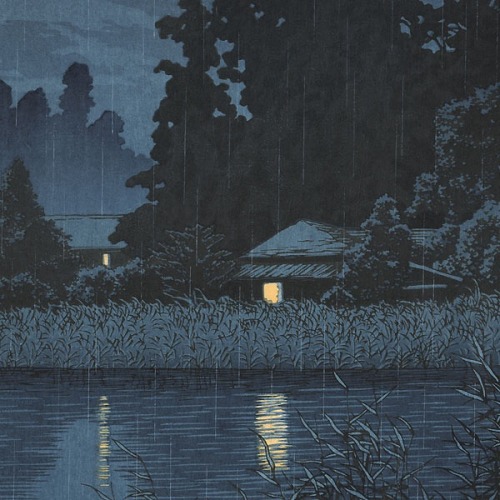 huariqueje:Night Rain at Omiya  -   Kawase Hasui  1930Japanese  1983-1957