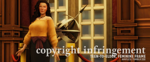 anvilesi:[TS4] copyright infringement: a dress (fem. frame) by sforzinda — nothing fancy, just the f