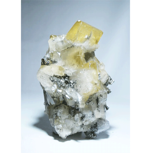 crystalarium:  Golden Baryte with Pyrite from Morocco 邇.00