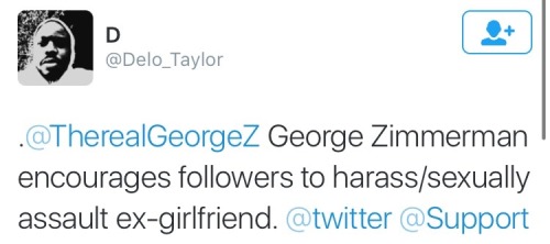 black–lamb:  sky-ven:  krxs10:  George Zimmerman is in the news again and no, unfortunately it’s not because he’s dead or in prison.  This time Zimmermans Twitter account has been suspended for posting his ex girlfriends nudes with some added