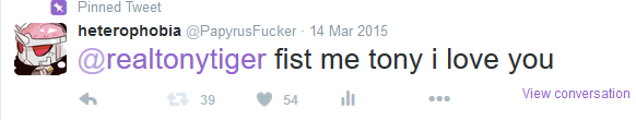 tenshi-cat:  tateware:  tateware:  i cant believe tony the tiger blocked me i feel