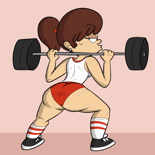 sb99stuff:  Wanted to have a little challenge for myself with poses. Here’s Lynn working out with weights.   ;9