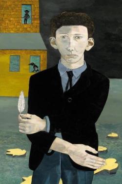 jeromeof:  Man with a Feather - Lucian Freud 