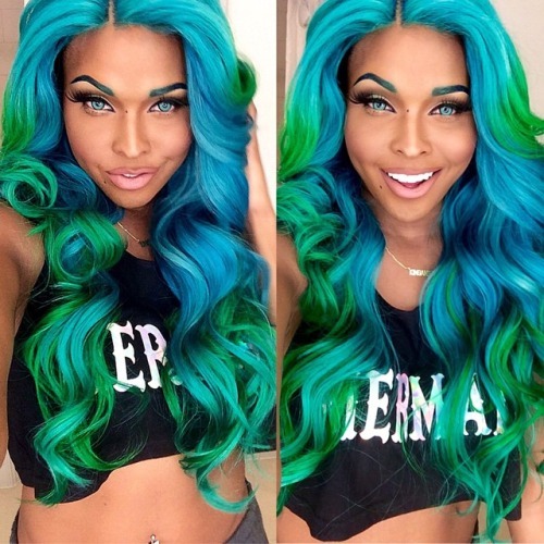 XXX imninm:black girls with multicolored hair photo