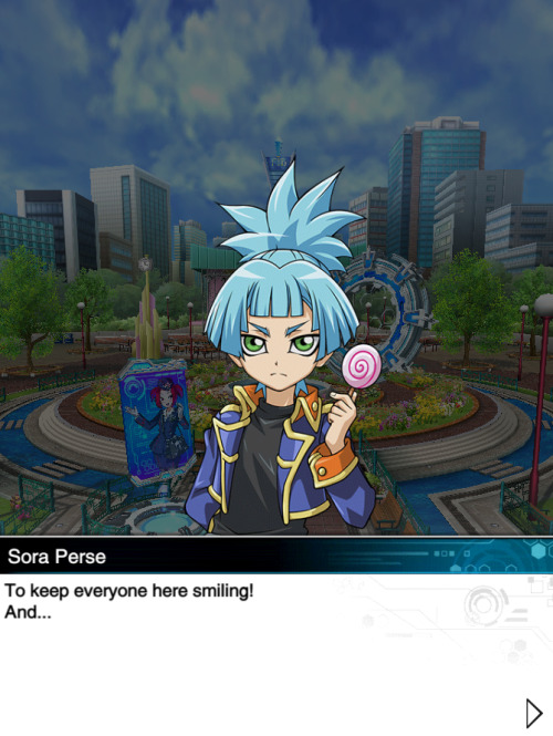 Sora is such a good lil’ guy.I’m looking forward to whichever Arc-V character they bring in next bec