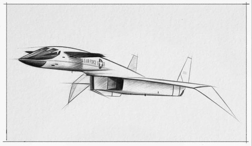 1959-1964 | North American XB-70 Valkyrie | Sketches by Ian Kettle