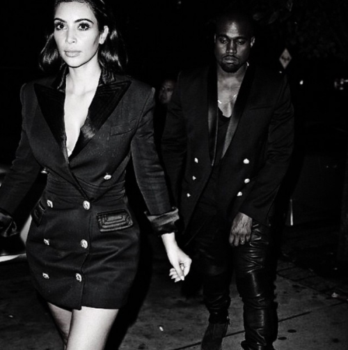 Balmain Couple: Kanye West and Kim Kardashian.