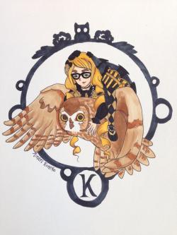 h&ndash;o&ndash;o&ndash;t:  Someone made me this fan art of me riding an owl wearing Sentimental Circus