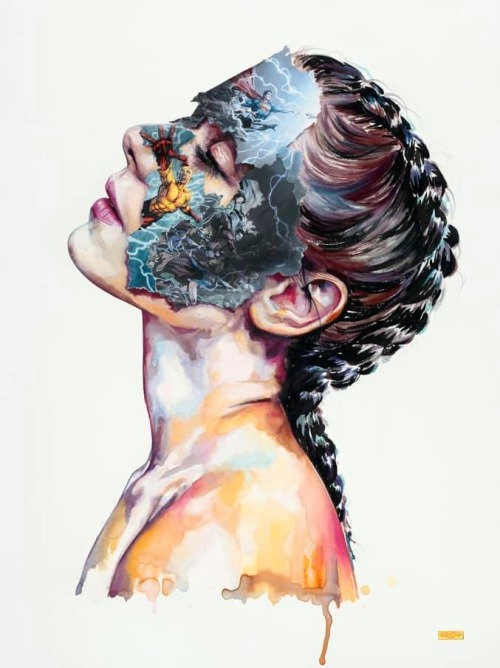 crossconnectmag:Painting bySandra Chevrier, a Canadian contemporary  pop urban artist, known for her