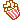 id: pixel of popcorn in a red and white box with a few pieces falling out