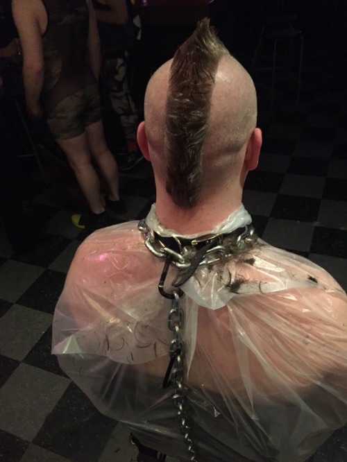 trashbaghaircuts:Fresh haircut at bondage barber